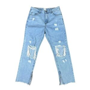 Princess Polly high waisted distressed denim jeans women’s size 10 jean